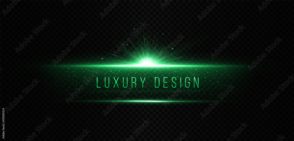 Wall mural abstract shine banner with twinkle star. luxury element with sparkles particles. luminous design for