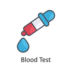 Blood Test vector filled outline Icon Design illustration on White background. EPS 10 File