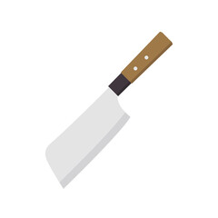 Kitchen knife. Paring. Flat design. Abstract concept. Vector illustration. Chef's kitchen knife white icon.