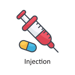 Injection vector filled outline Icon Design illustration on White background. EPS 10 File