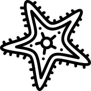 recommend clip art: starfish black outline icon
