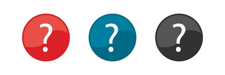 Question icon set. Vector illustration.
