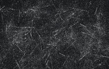 Grunge Black and White Distress Texture.Dust Overlay Distress Grain ,Simply Place illustration over any Object to Create grungy Effect.