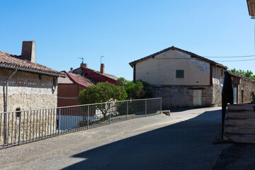 Fototapeta na wymiar Empty rural villages in the interior of Spain, empty streets
