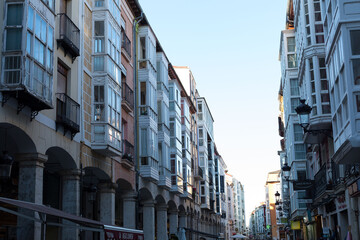 Naklejka premium Details of streets of the city of Burgos, Spain