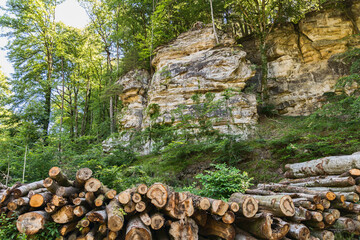 big rocks in the mullerthal in luxembourg