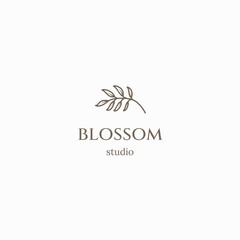 simple floral shop logo