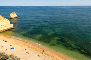 Beautiful Playa de la Marina.in the Algarve in Portugal