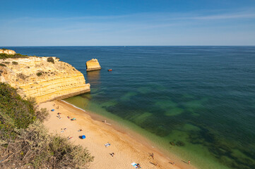 Beautiful Playa de la Marina.in the Algarve in Portugal