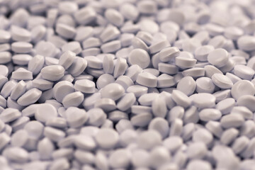White PVC raw materials background. PVC fitting