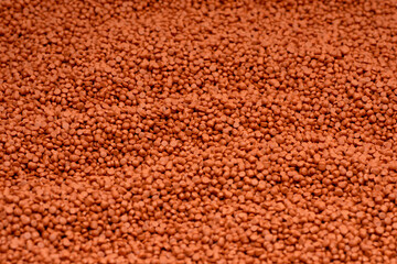 Brown PVC raw materials background. PVC fitting