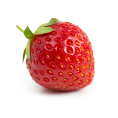 Strawberry isolated on white background. Still-life picture taken in studio with soft-box.