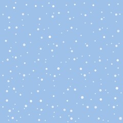 Fototapeta premium Seamless pattern with falling snow on blue background