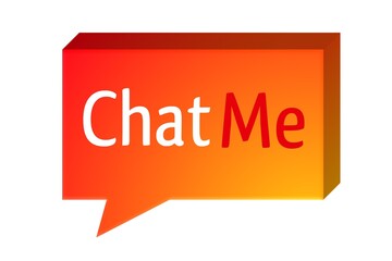 Chat me. red yellow gradient for any use. on white background