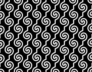 Abstract geometric pattern. A seamless vector background. White and black ornament. Graphic modern pattern. Simple lattice graphic design