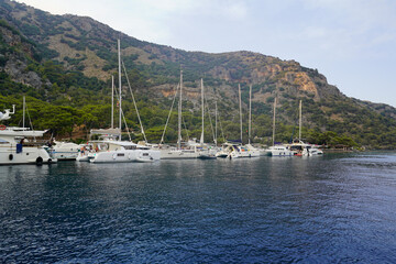 luxury sailing yachts and boats in Gocek bays