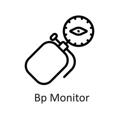 Bp Monitor vector outline Icon Design illustration on White background. EPS 10 File