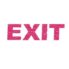 Exit button icon 3d