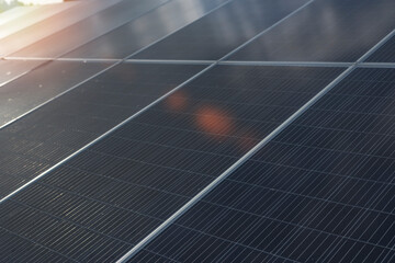Solar panels, green renewable energy concept, clean.