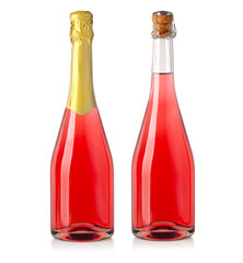 Sparkling red wine bottles
