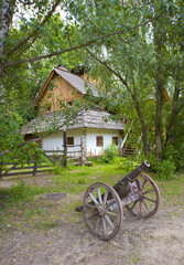 Fototapeta na wymiar Cossack village (museum) Mamaeva Sloboda in Kyiv, Ukraine 