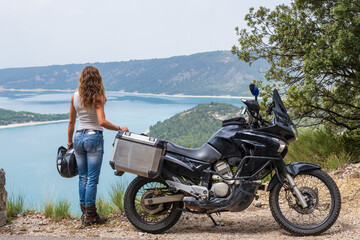 Motorcyclist traveller around the world