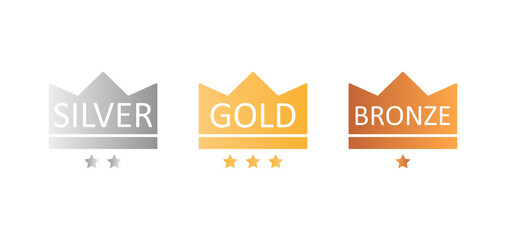 Royal banner with set crowns. Vector illustration. stock image.