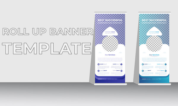 Professional Roll up stand banner template design, vertical, background, pull up design, modern Banner, rectangle
