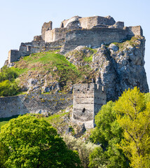 Devin Castle Fortified Walls Rocks Danubia