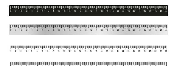 icon ruler set. Vector illustration. stock image.
