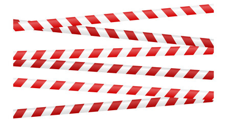 Red striped tape. Vector illustration. stock image. 
