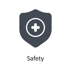 Obraz premium Safety vector Solid Icon Design illustration on White background. EPS 10 File
