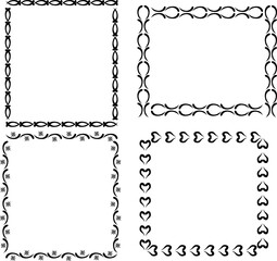 set of simple border frames.