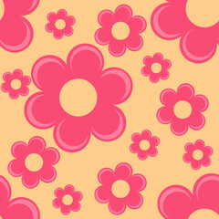illustration of a seamless floral pattern in a minimalist style. Design and print for printing on children's clothing, dresses, shirts, skirts, napkins, tablecloths, bedding, tableware.