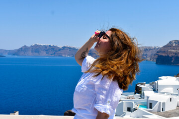 Fototapeta premium woman on island