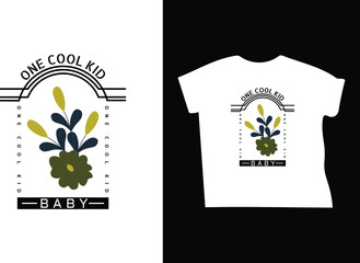 baby flower t shirt design template