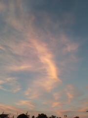 sunset in the sky