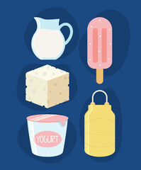 milk products icon vector