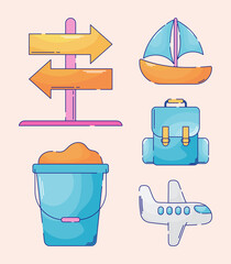 trip and travel icons