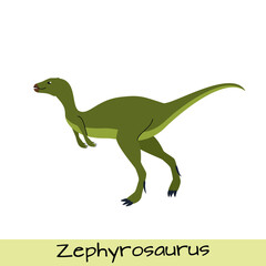 Zephyrosaurus dinosaur vector illustration isolated on white background.
