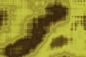 Fototapeta premium Abstract patterned art orange yellowish green gradient grunge illustration.