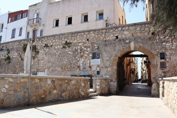 Fototapeta na wymiar Trapani, Sicily (Italy): Botteghelle Door (Porta delle Botteghelle) the thirteenth century town gate 