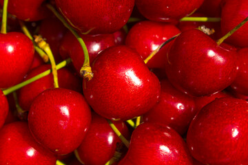 a lot of red cherries