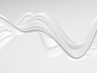 Obraz premium White abstract liquid wavy background