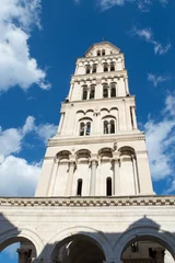 Deurstickers Historic Saint Domnius Bell Tower, symbol of Split in Croatia, famous travel destination © amilat