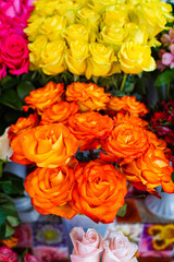 bouquet of colorful roses