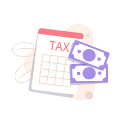 Tax deduction. Concept of tax return,optimization, duty, financial accounting