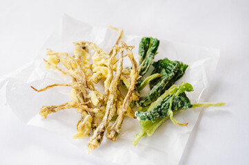 葉ごぼうの天ぷら