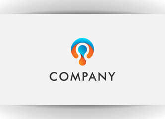 water drop logo design .Business and Technology Logos. Flat Vector Logo Design Template Element.