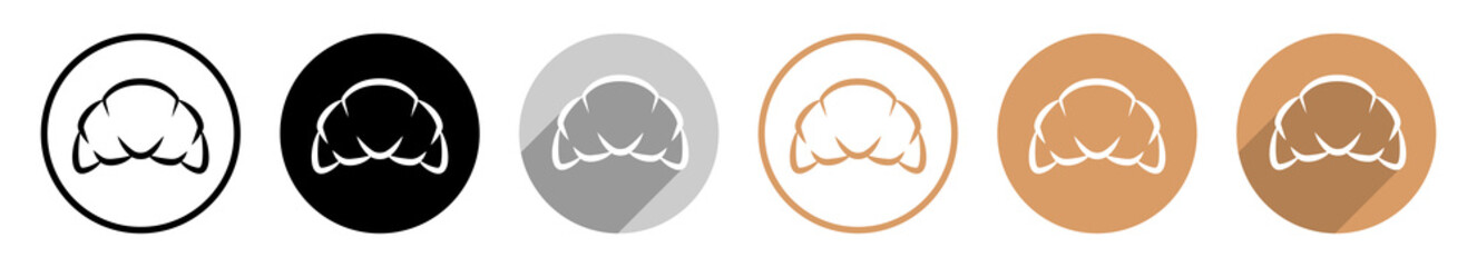 Croissant / Frühstück Symbole Vektor Illustration